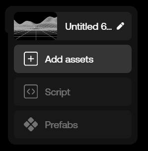 Add assets button